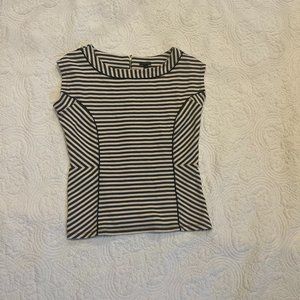 Ann Taylor Boat Neck Short Sleeve Blouse